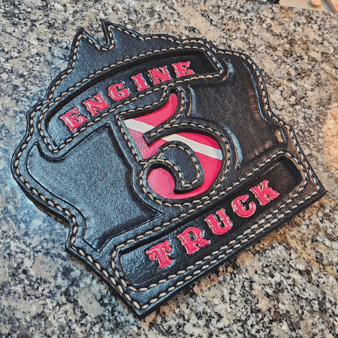 Custom Fire Helmet Shield Deposit