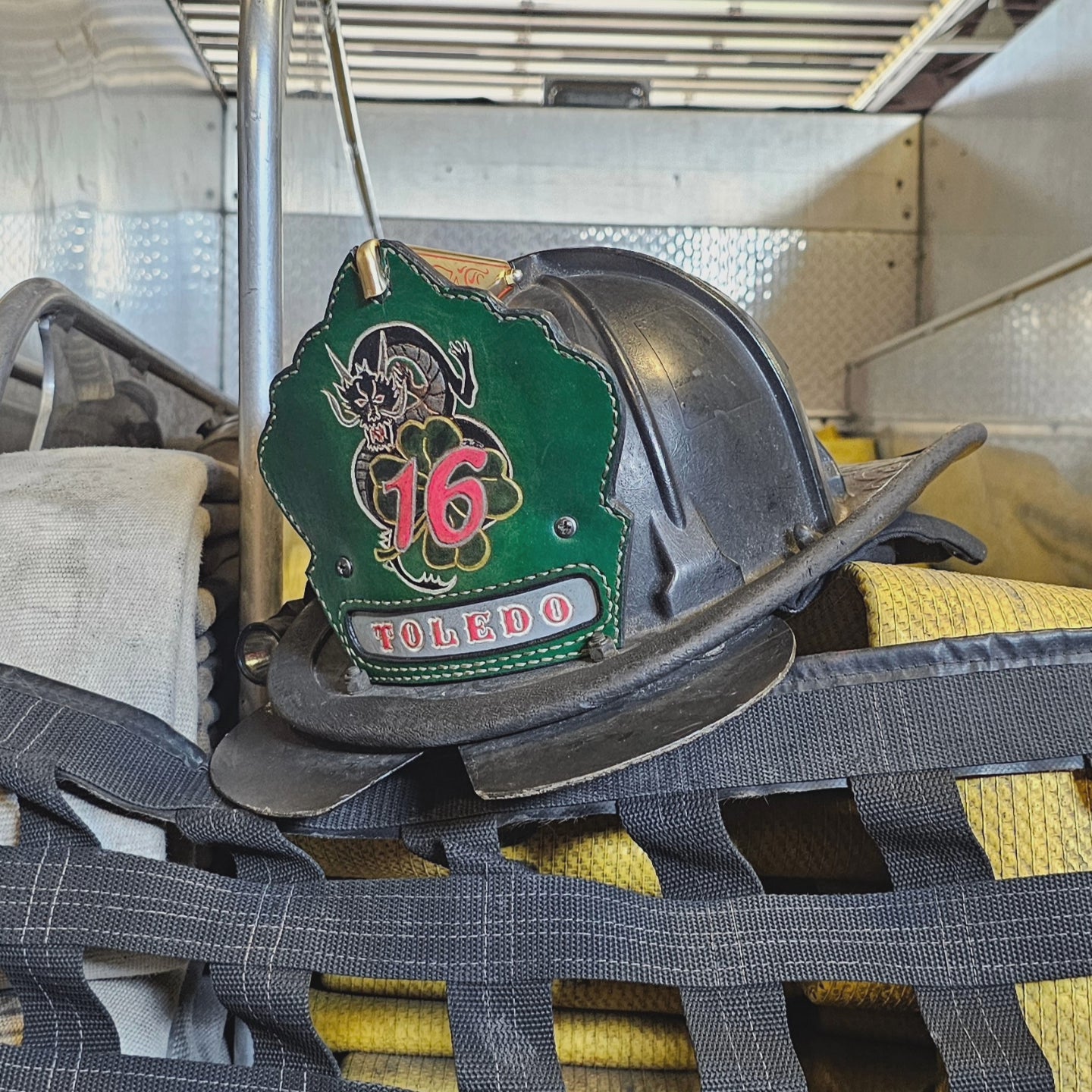 Custom Fire Helmet Shield Deposit