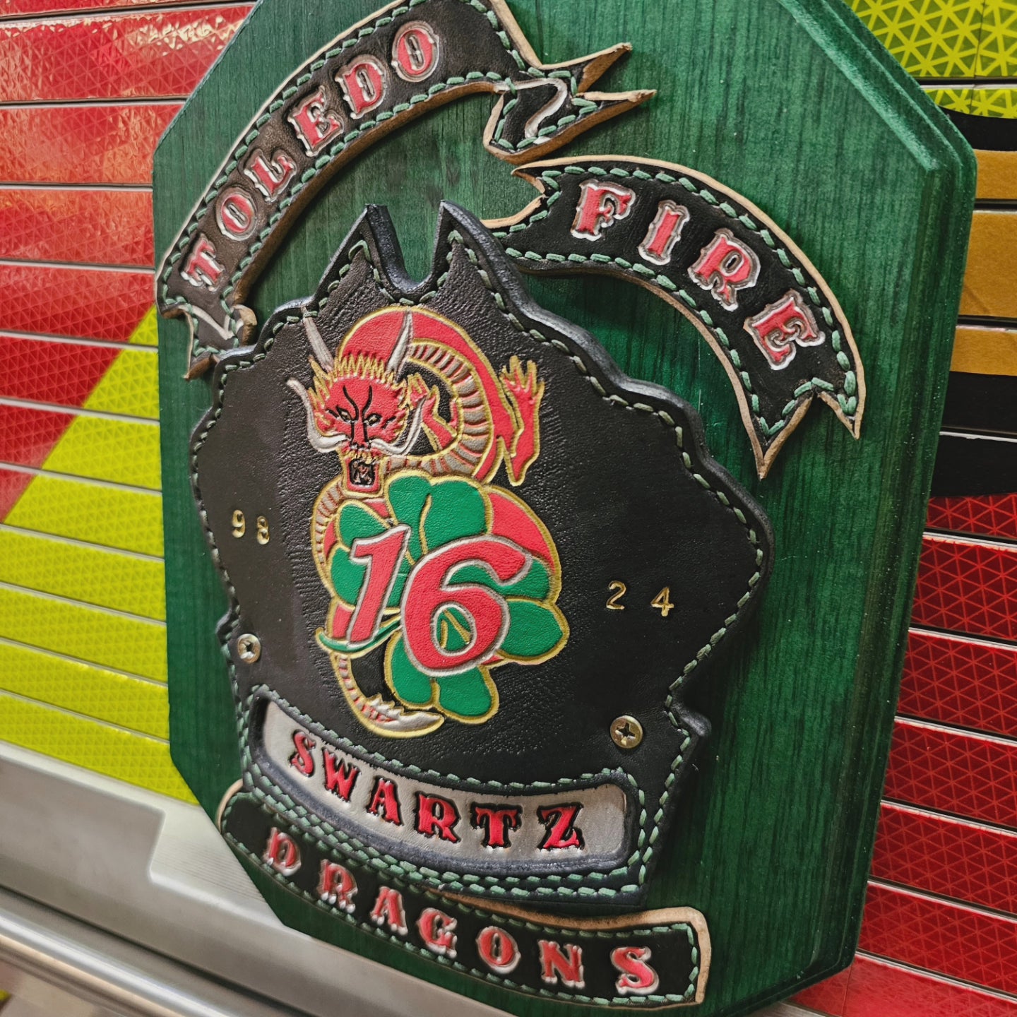 Custom Fire Helmet Shield Deposit